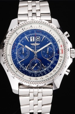 Breitling Bentley 6.75 Speed Blue Dial Stainless Steel Case And Bracelet 622214 Fake Breitling Bentley