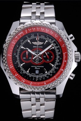 Breitling Bentley Supersports Black And Red Dial Stainless Steel Bracelet 622521 Fake Breitling Bentley