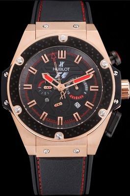 Hublot Big Bang King Power Formula 1 Gold Case Black Dial 622249 Replica Watch Hublot