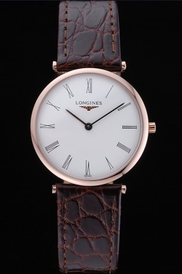 Longines La Grande Classique White Dial Brown Leather Band Homme 622136 Replica Longines Classic