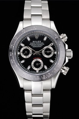 Rolex Cosmograph Daytona Stainless Steel Case Black Silver Subdials Stainless Steel 622635 Rolex Daytona Replica