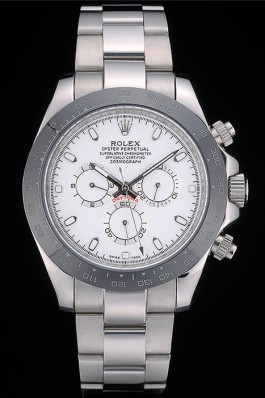 Rolex Daytona Black Ceramic Tachymeter Stainless Steep Strap White Dial 80249 Rolex Daytona Replica