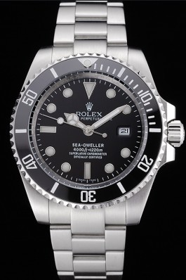 Rolex Sea Dweller Black Dial Stainless Steel Case And Bracelet 622837 Rolex Replica