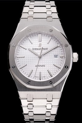 Swiss Audemars Piguet Royal Oak White Dial Stainless Steel Case And Bracelet Piguet Replica