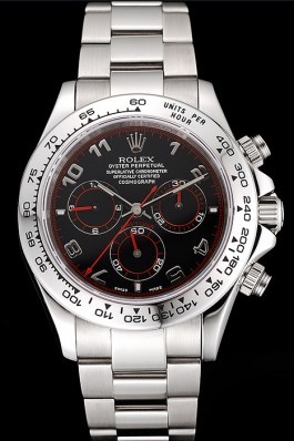 Swiss Rolex Daytona Stainless Steel Bracelet Black Dial 80296 Rolex Daytona Replica