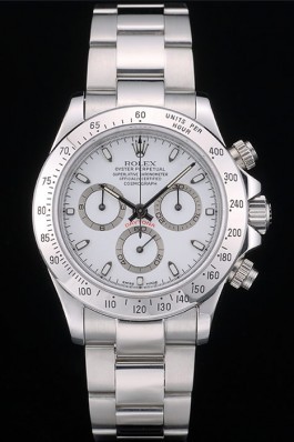 Swiss Rolex Daytona Stainless Steel Bracelet White Dial 80297 Rolex Daytona Replica