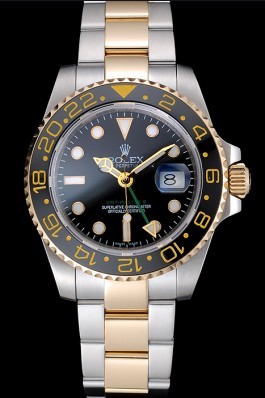 Swiss Rolex GMT Master Black Bezel Black Dial 80295 Rolex Replica Gmt